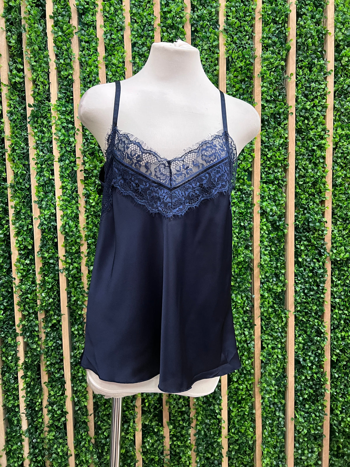Lace Trim Satin Cami