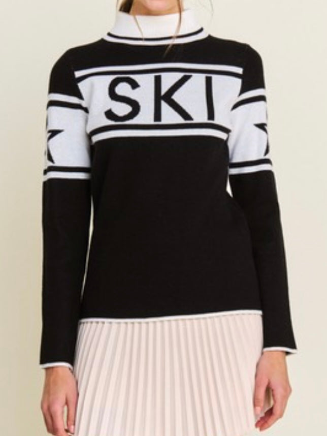 Mock Neck Ski Sweater