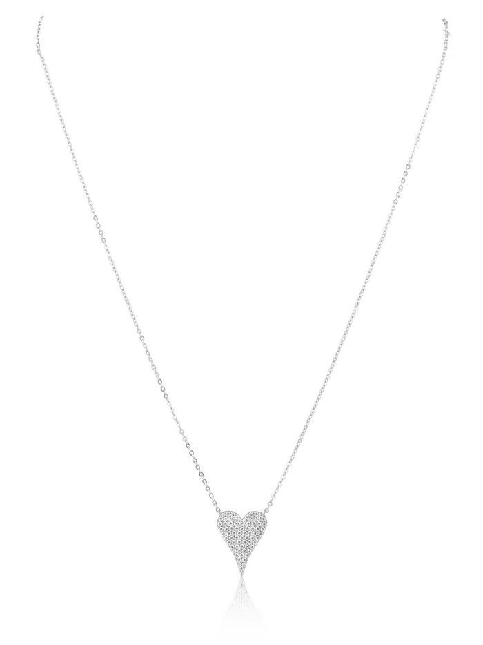 SJ Paved Heart Necklace
