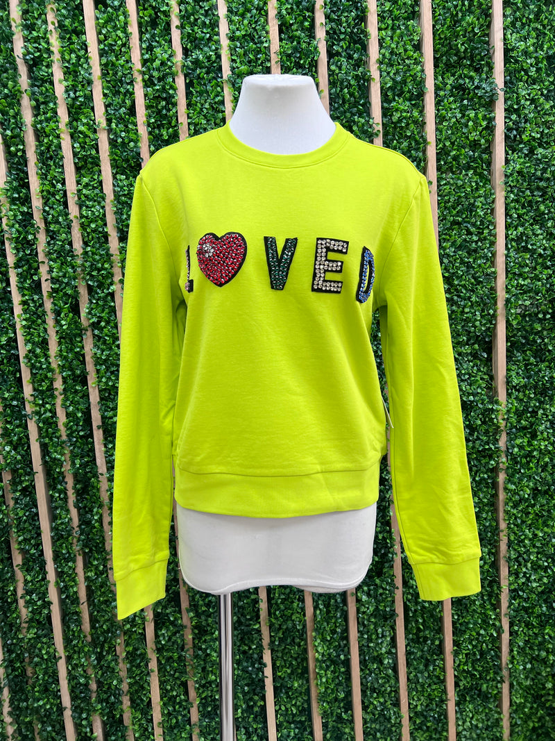 Lime Loved Sequin Sweater