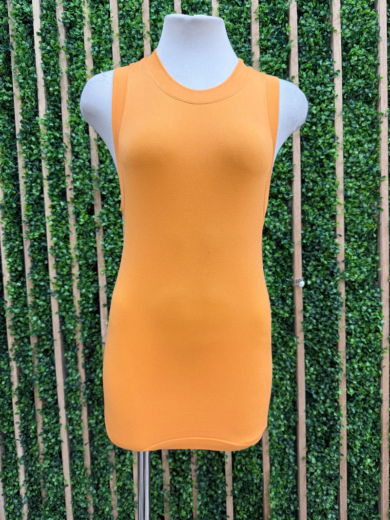High Neck Sleeveless Basic Cami