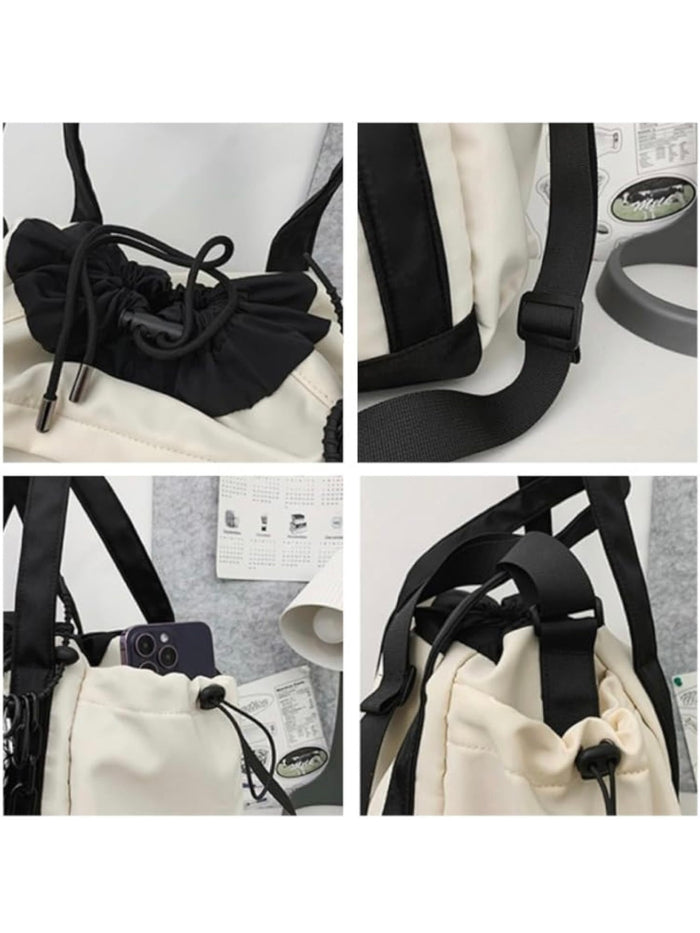 Star Detail Nylon crossbody Bag