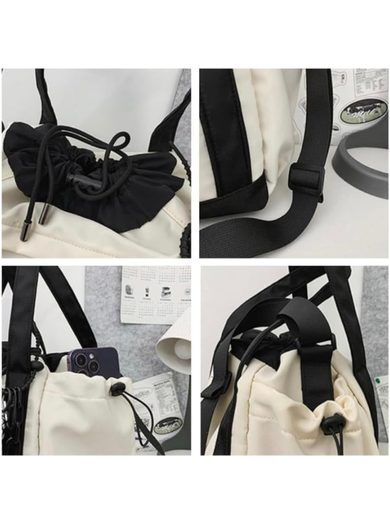 Star Detail Nylon crossbody Bag
