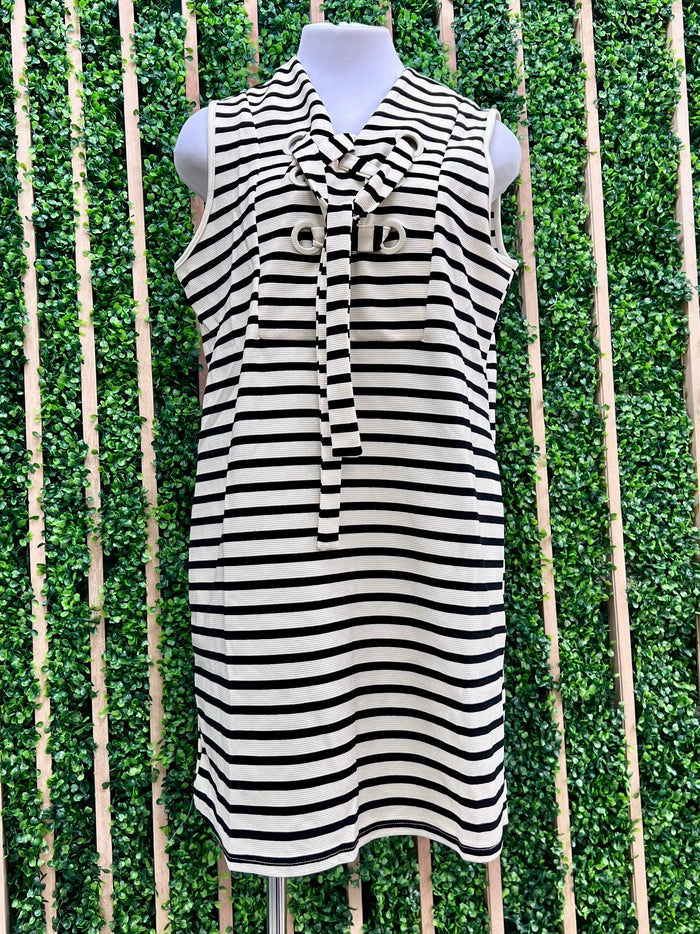 Comfy Stried Nautical Short Dress