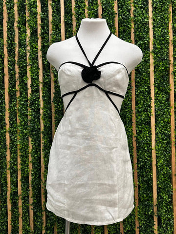 Resort V Neck Ribbed Knit Midi Dress