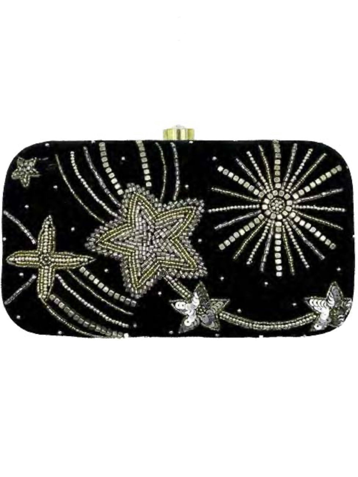 Starry Night Beaded Clutch