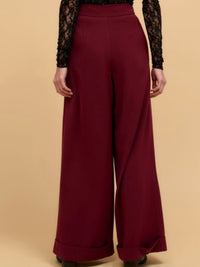 Burgundy Wide Leg Pant