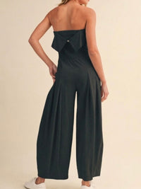 Foldover Strapless Barrel Jumpsuit