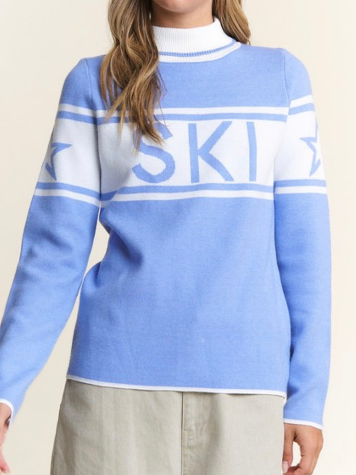 Mock Neck Ski Sweater