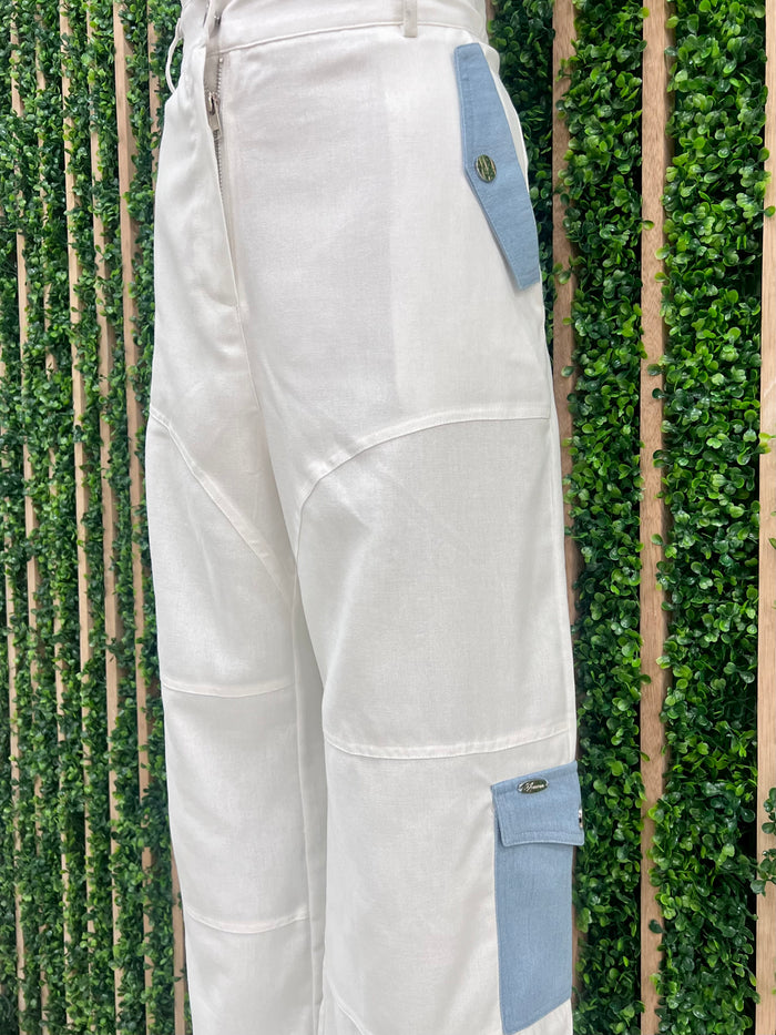 Contrast Pockets Convertible Jogger