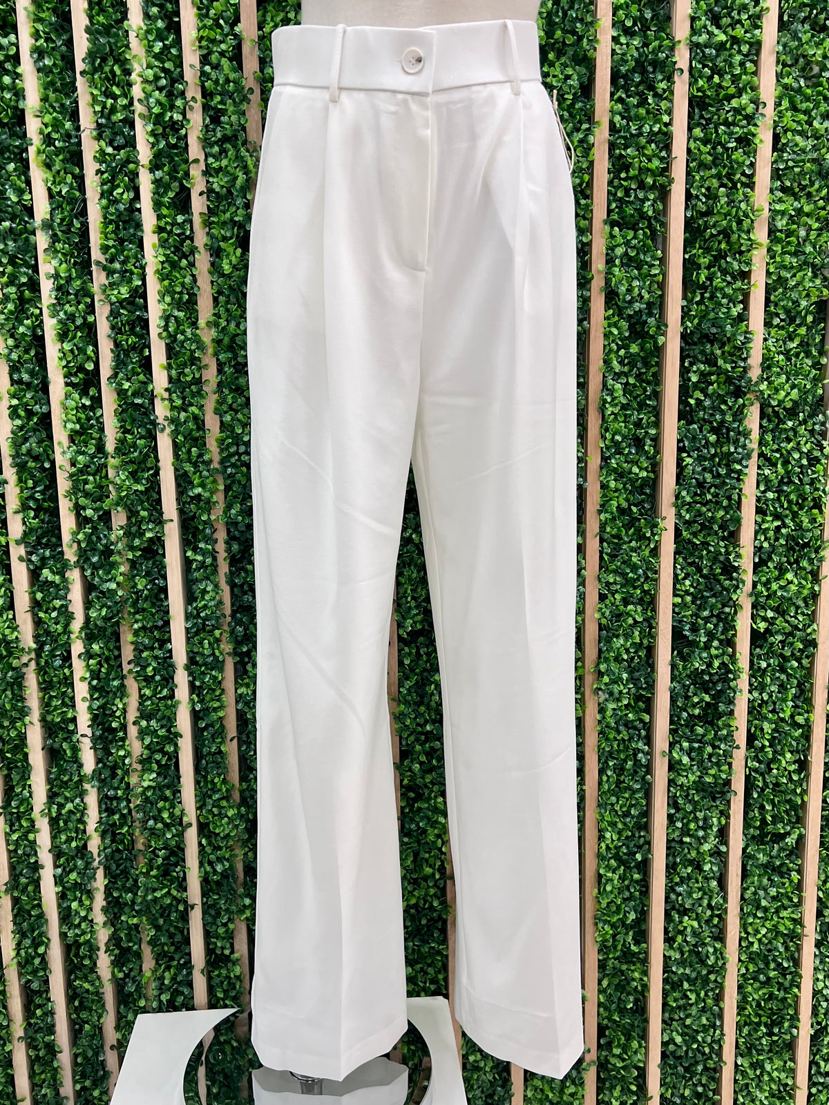 Twill Wide Leg High Waist Pant