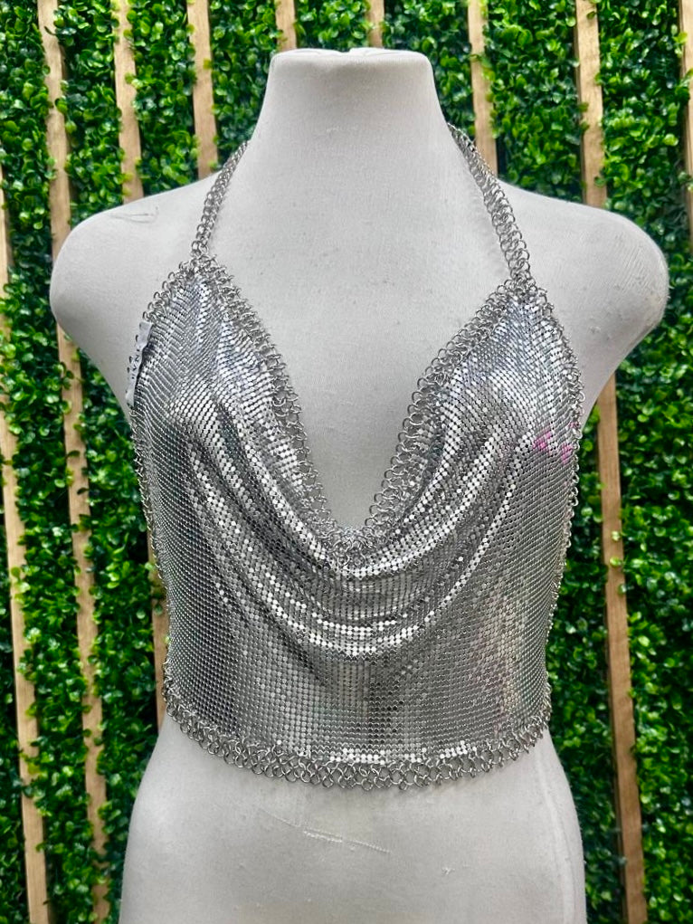 Halter Neckline Chainmail Top