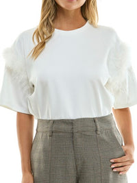 Feather Trim Tee