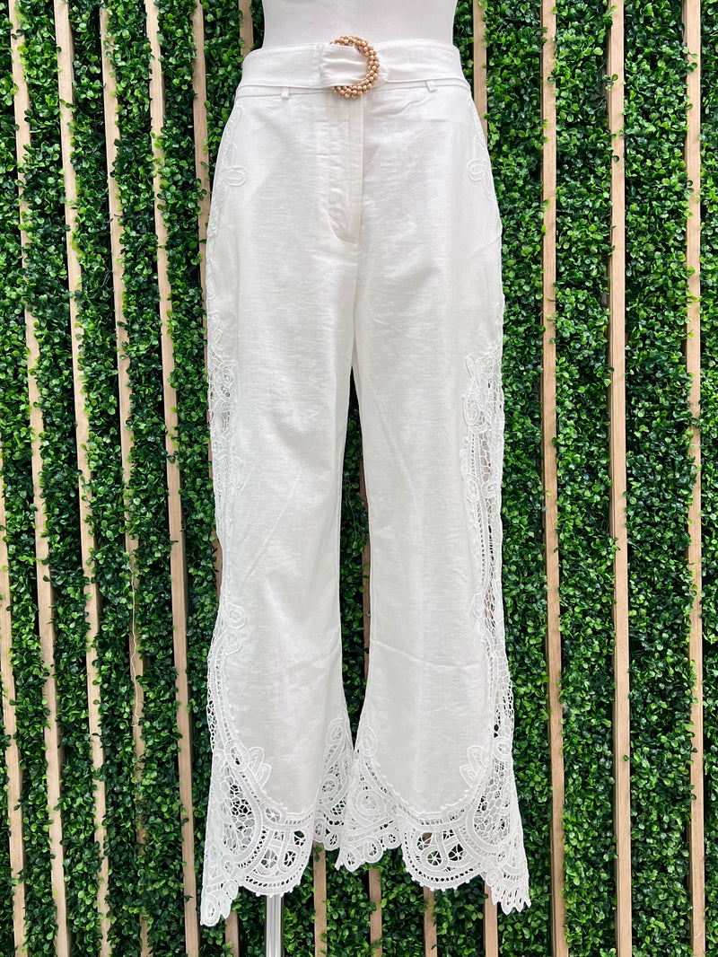 Exquisite Lace Linen Pant