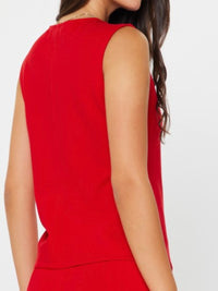 Twist Detail Ponte Sleeveless Top