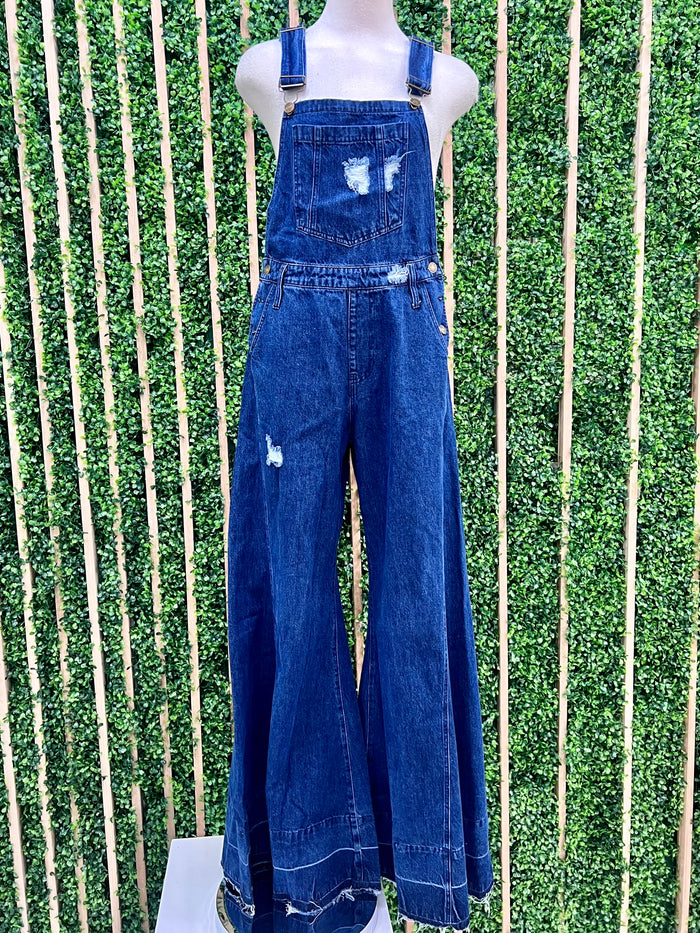 Wide Leg Denim Overall