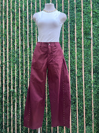 Studded Barrel Pant