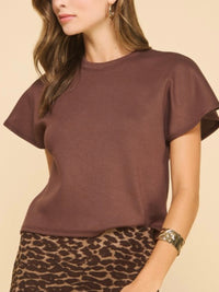 Modal Cap Short Sleeve Top