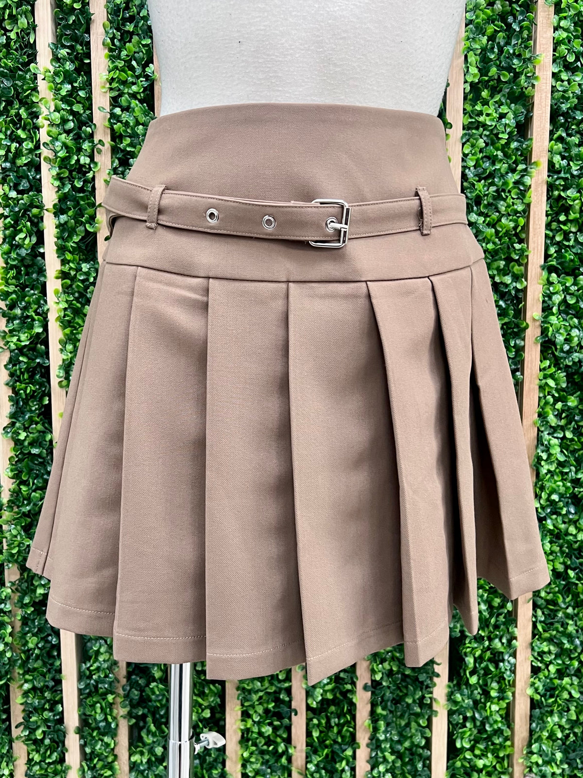 Beautiful Khaki Bomber Vest Skirt Set