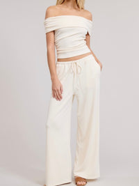 Off Shoulder Long Pant Set