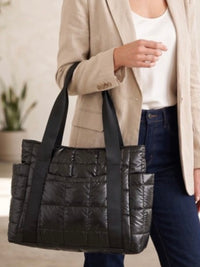 City Luxe Quilted Tote Bag