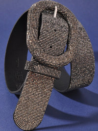 Glam Rhinestone Oval Belt