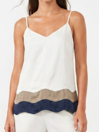 Colorblock Scallop Hem Cami