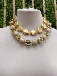 Mixed Pebble Statement Necklace