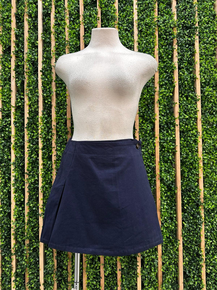 Pleat Back Wrap Skirt