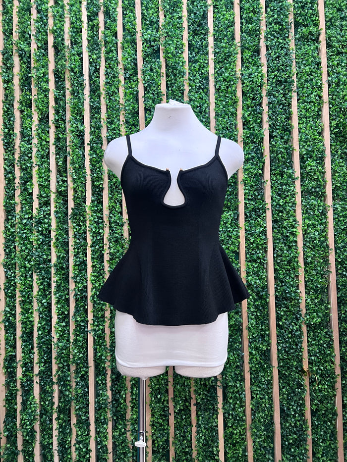 Buckle Detail Knit Cami Top