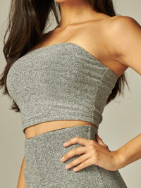 Metallic Knit Simmer Tube Top