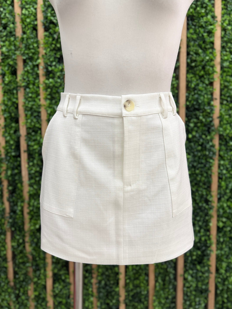 Linen Utility Skirt