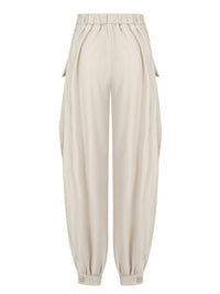 Sculpted Elegance Draped Jogger Pants