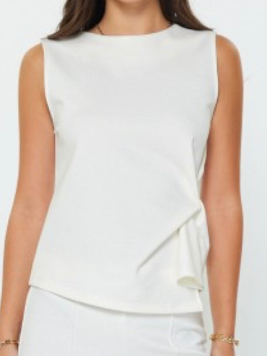 Twist Detail Ponte Sleeveless Top