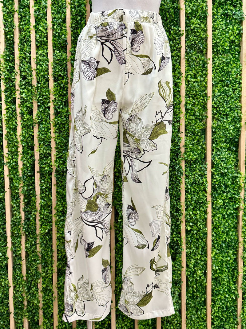 Beautiful Green Floral Pant