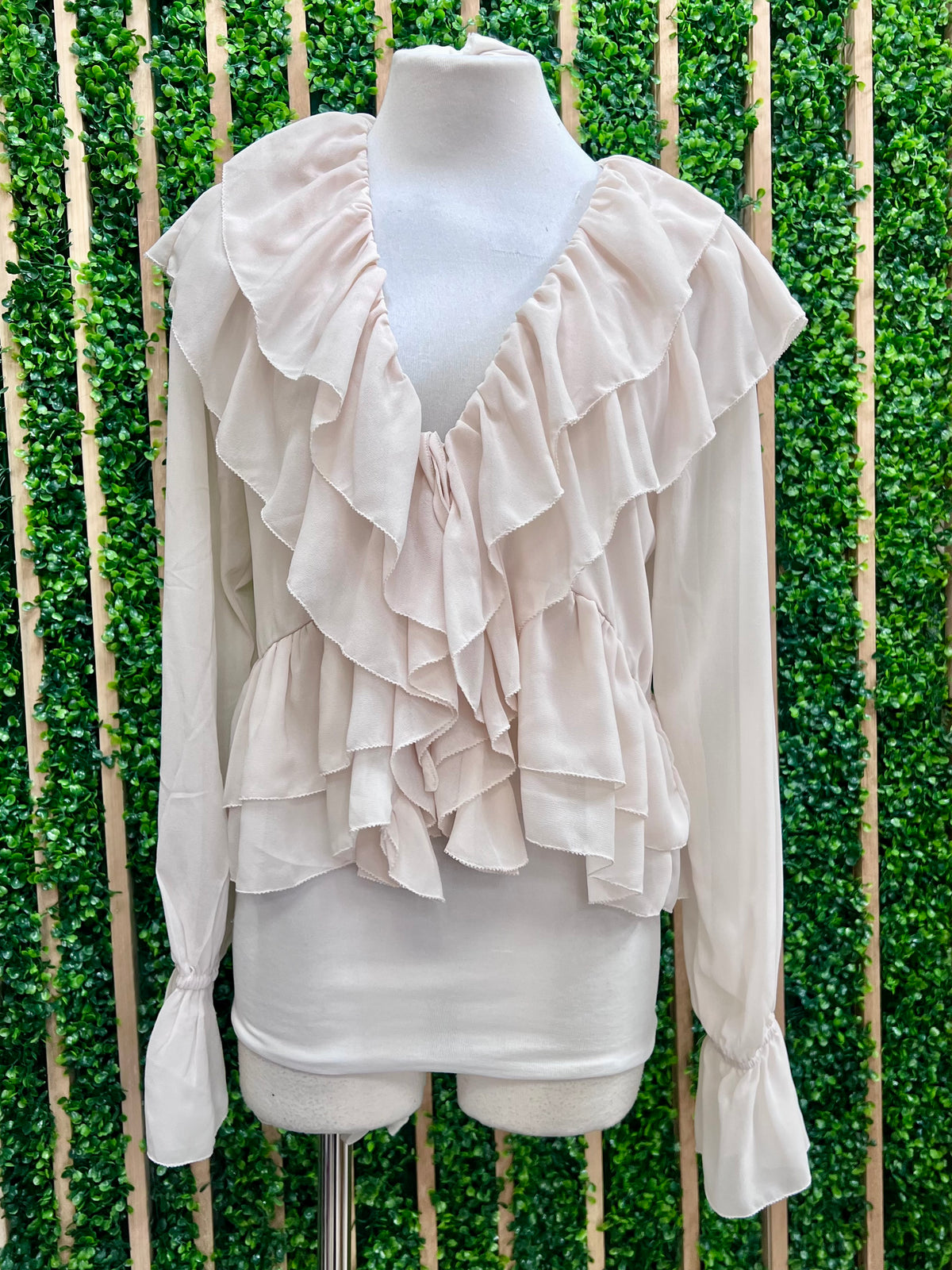 Romantic Ruffled Long Sleeve Boho Blouse