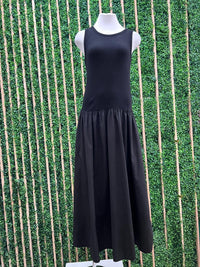 Drop Waist Scoop Neck Maxi Dress