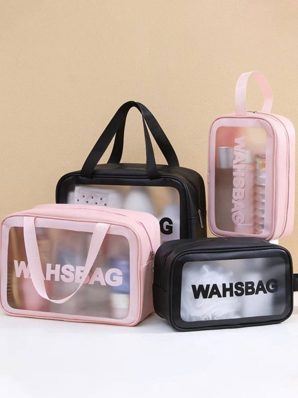 3 Set Travel Makeup Washbag