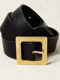 Matte Gold Square Buckle Belt