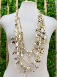Ivory Seashell Coral Mix Necklace