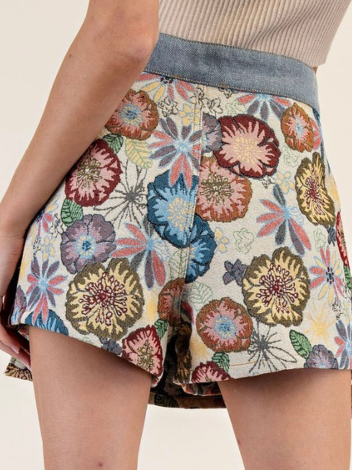 Retro FLower Wrap Skort