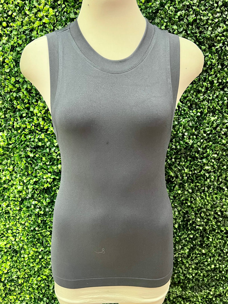 High Neck Sleeveless Basic Cami