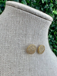 Stone Pave Stud Earrings
