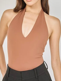 Chocolate Halter Bodysuit