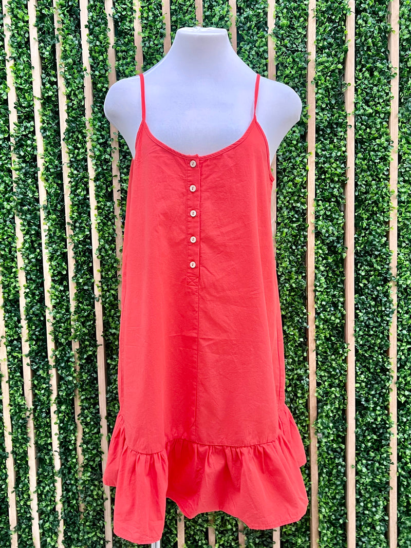 Adjustable Strap Drop Waist Short Dress