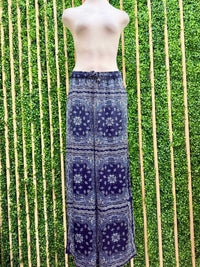 Navy Paisley Breeze Wide Leg Pants