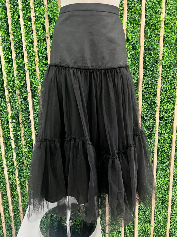 Beautiful Mesh A line Midi Skirt