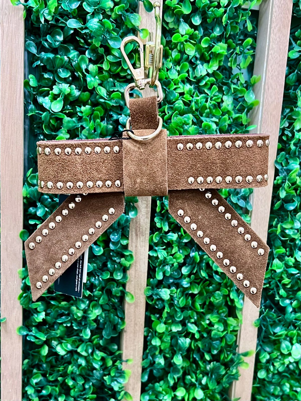 Leather Bow Keychain
