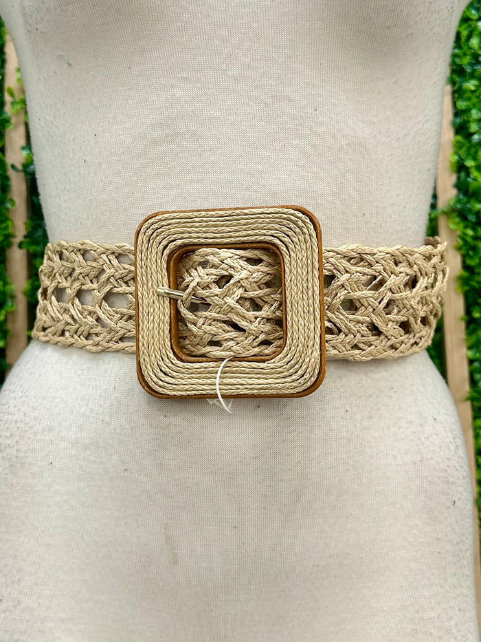 Braided Raffia Belt