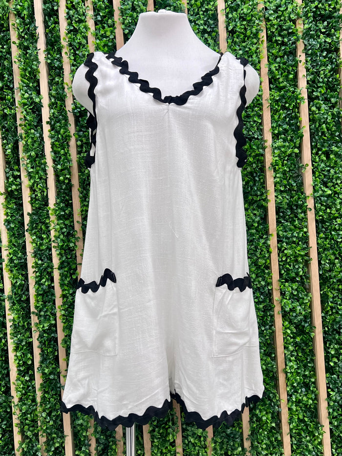 Ric RacTrim Deep V Romper